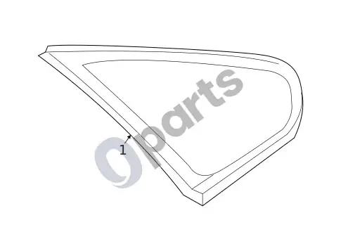 Volvo S40 stiklai ir jų detalės – schema