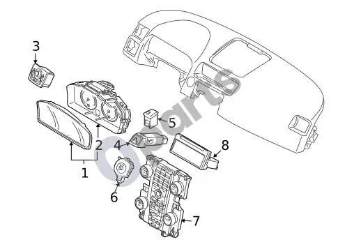 Volvo S40 automatinio temperatūros valdymo įtaisai – schema