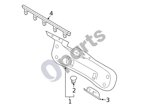 Volvo S40 vidinė apdaila - bagažinė – schema