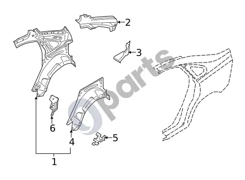 Volvo S40 vidinė konstrukcija – schema