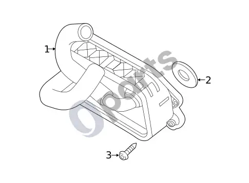 Volvo S60 alyvos aušintuvas – schema