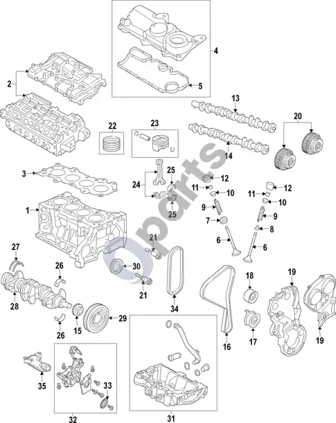 Volvo S60 variklis (1) – schema