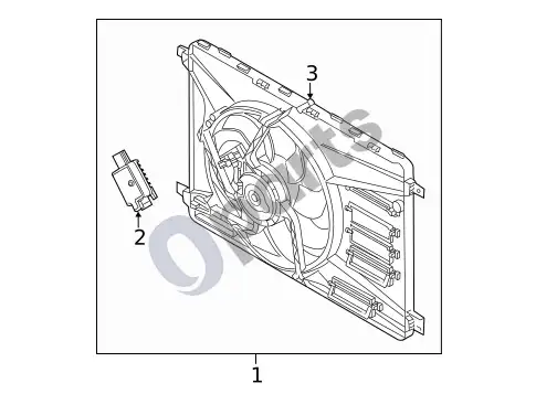 Volvo S60 aušinimo ventiliatorius – schema