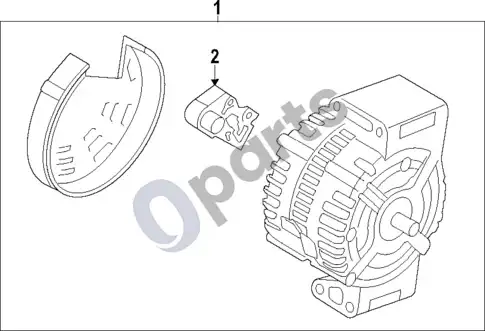 Volvo S60 generatorius (1) – schema