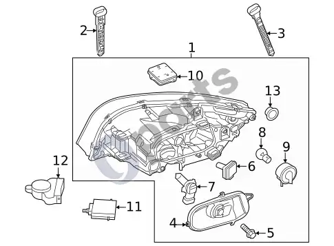 Volvo S60 išorės apšvietimas (1) – schema