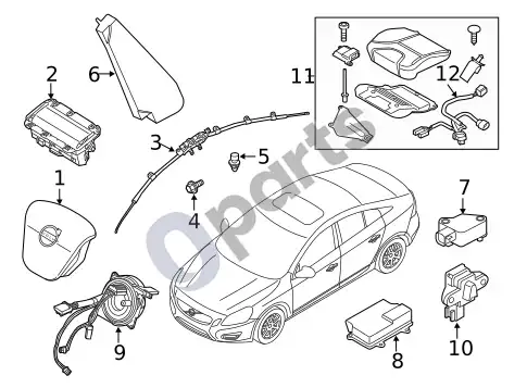 Volvo S60 jutikliai (1) – schema