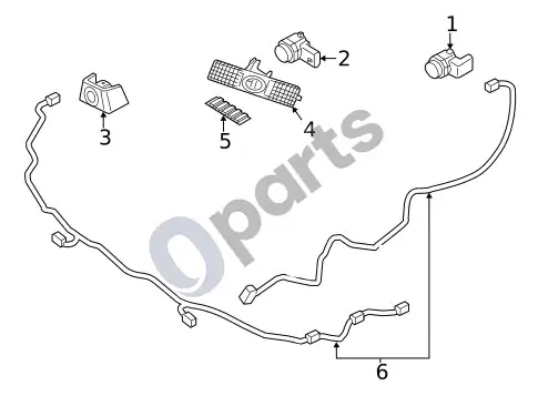 Volvo S60 laikikliai, flanšai ir kabliai (1) – schema