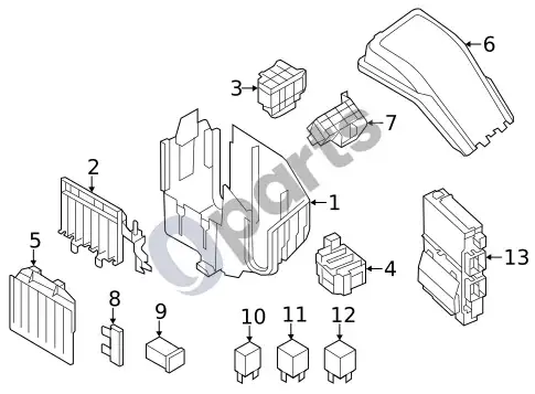 Volvo S60 relės – schema