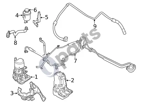 Volvo S60 siurblys ir žarnos – schema