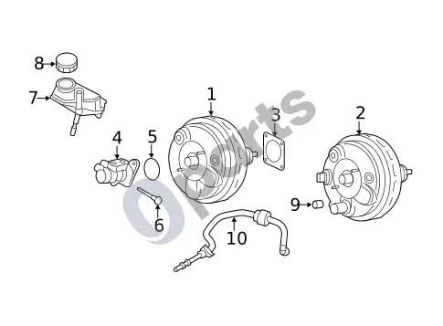 Volvo S60 tarpikliai ir sandarinimo sistemos – schema