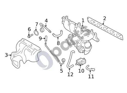 Volvo S60 turbokompresorius – schema