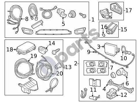 Volvo S60 valdymo blokai (1) – schema