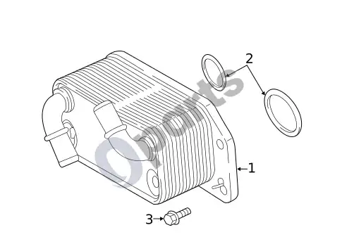 Volvo S60 alyvos aušintuvas (1) – schema