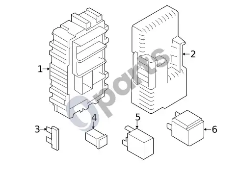Volvo S60 elektros komponentai (1) – schema