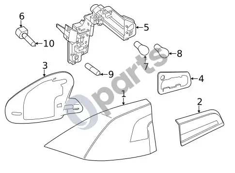 Volvo S60 lemputės - važiuoklė (1) – schema