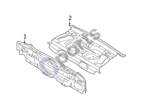 Volvo S60 galinė kėbulo dalis (1) – schema