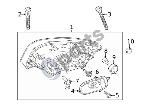 Volvo S60 įvorės – schema