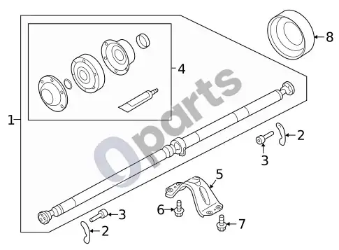Volvo S60 kardaninis velenas – schema