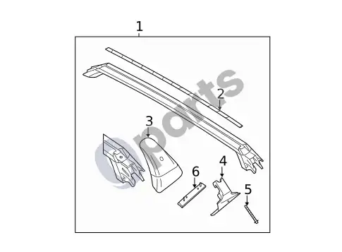 Volvo S60 stogo bagažinė – schema