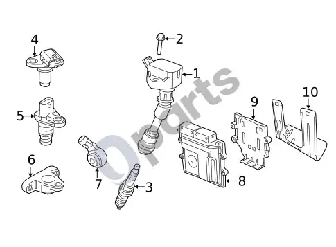 Volvo S60 uždegimo sistema (1) – schema