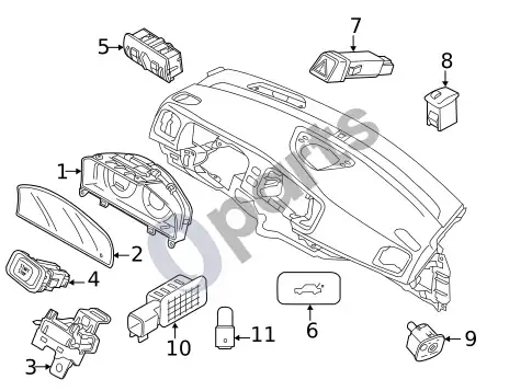 Volvo S60 uždegimo spynelė – schema