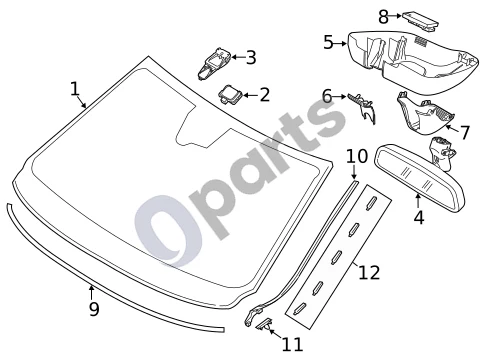 Volvo S60 (2011–2013) Angos apdailos juostelės schema – pozicija 3: Kamera