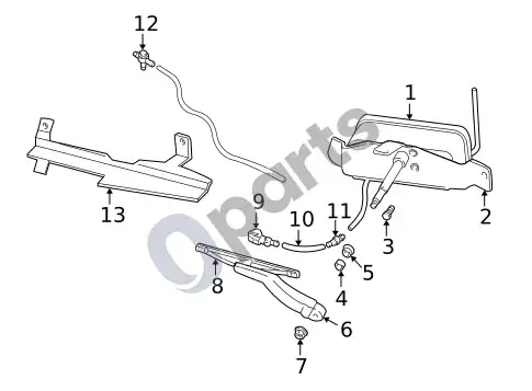 Volvo S60 įranga, tvirtinimo detalės ir jungiamosios detalės (1) – schema