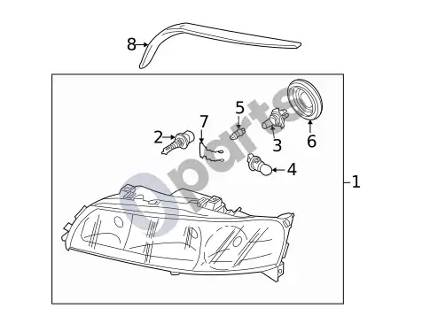 Volvo S60 išorės apšvietimas (1) – schema