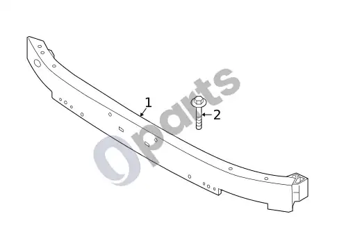 Volvo S60 bamperis ir komponentai - priekinis (1, 2005 2 4) – schema