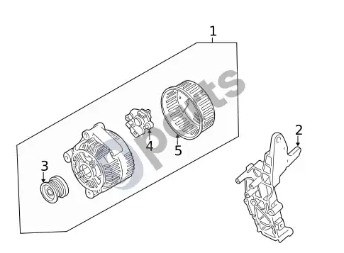 Volvo S60 generatorius (1, 2005 2 4) – schema