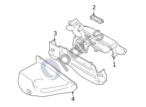 Volvo S60 išmetimo kolektoriai (1, 2005 2 5T) – schema