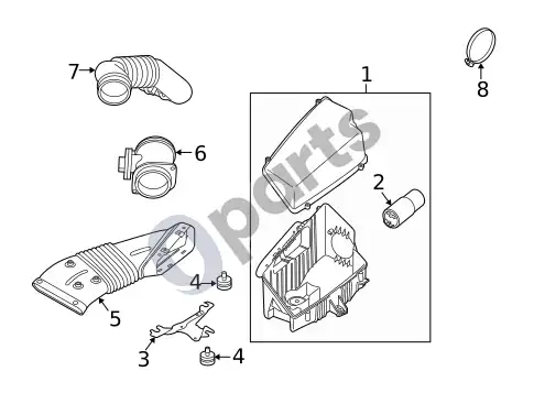 Volvo S60 oro įsiurbimas (2005 2 5T) – schema