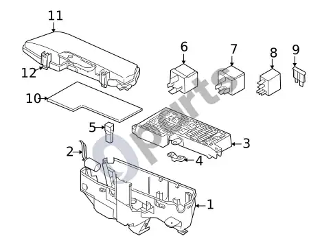 Volvo S60 relės (2005 2 5T) – schema