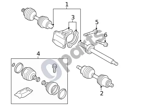 Volvo S60 šrus komponentai (2005 2 5T) – schema