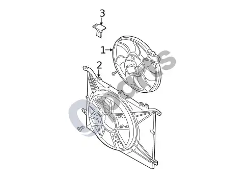 Volvo S60 aušinimo ventiliatorius – schema