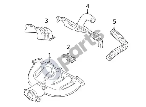 Volvo S60 išmetimo kolektorius (1) – schema