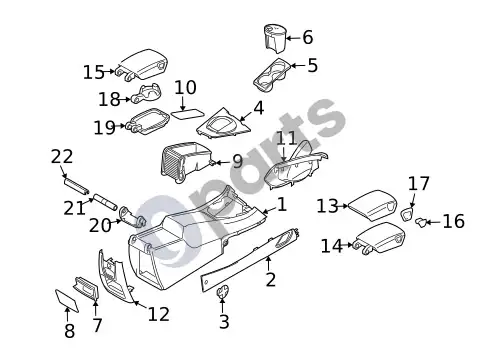 Volvo S60 konsolė (1) – schema