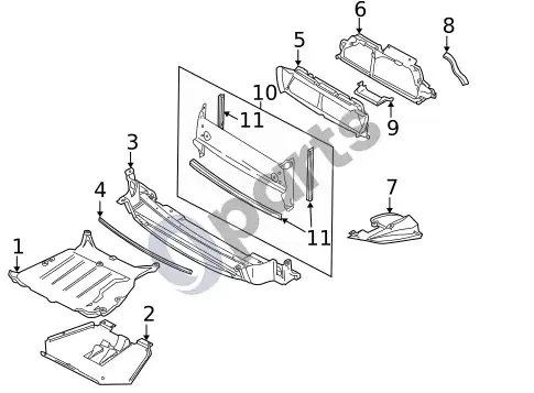Volvo S60 purvasaugės – schema