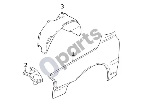 Volvo S60 sparnas ir komponentai (1) – schema
