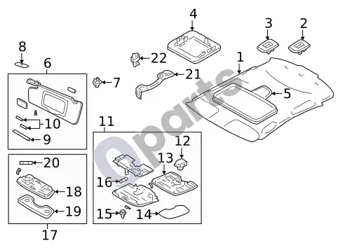 Volvo S60 stogas (1) – schema