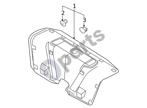 Volvo S60 vidinė apdaila - bagažinė – schema