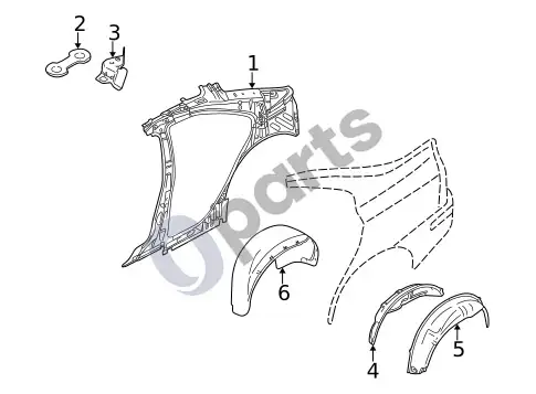 Volvo S60 vidinė konstrukcija – schema