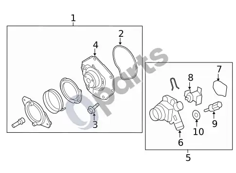Volvo XC60 tarpikliai ir sandarinimo sistemos (1) – schema