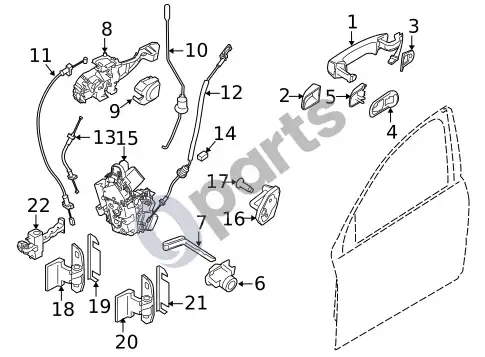 Volvo XC60 durys (1) – schema