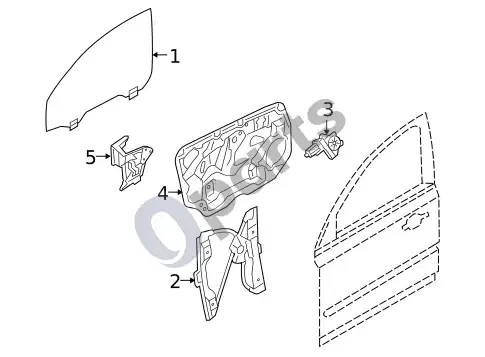 Volvo XC60 priekinės durys (1) – schema