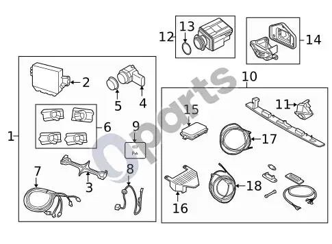 Volvo XC60 valdymo blokai (1) – schema