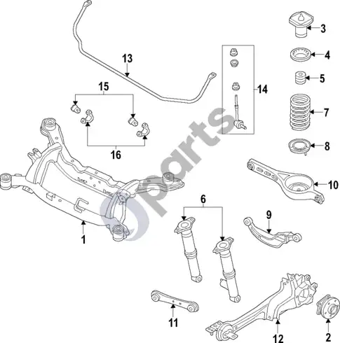 Volvo XC60 pakabos valdymas (1, 2014 3 2) – schema