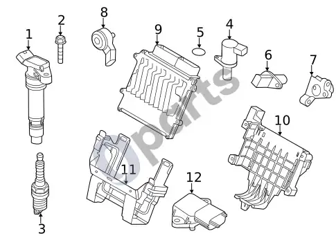 Volvo XC60 uždegimo ritė (2014 3 2) – schema