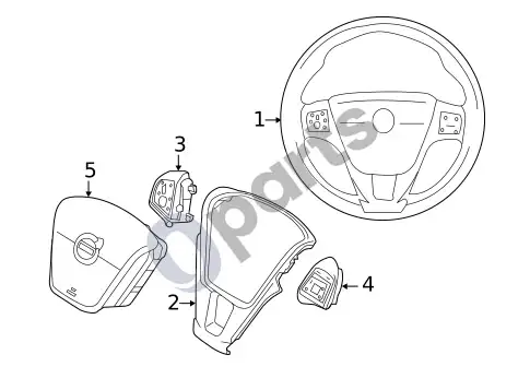 Volvo XC60 vairas ir apdaila (2014 T6) – schema