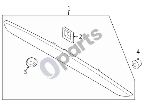 Volvo XC60 aukštai įtvirtintas stabdymo žibintas – schema